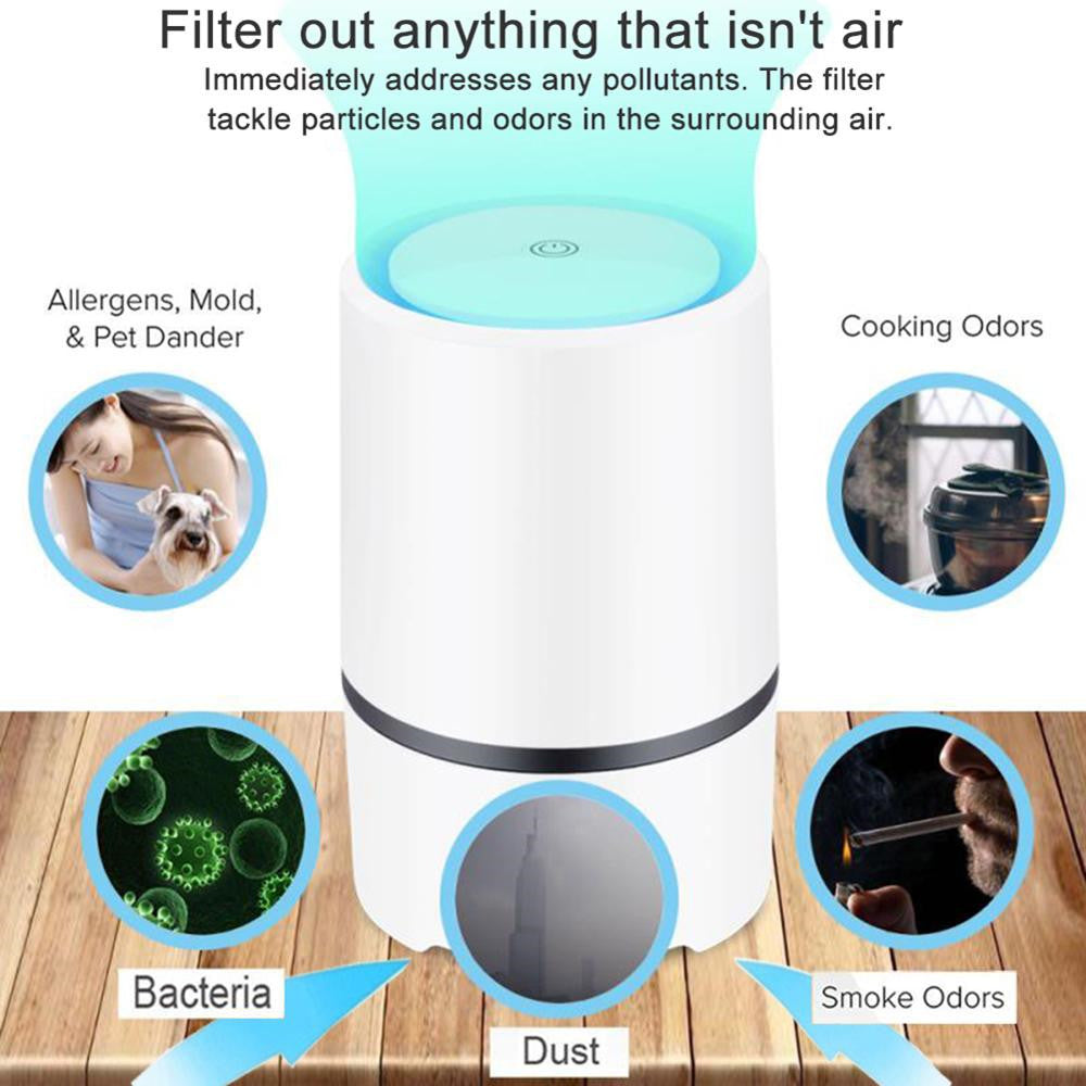 Energy-Efficient Cylindrical Air Purifier for Cleaner Home Air