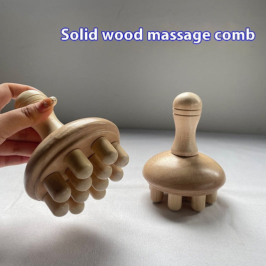 Natural Wood Massage Comb for Relaxation and Wellness