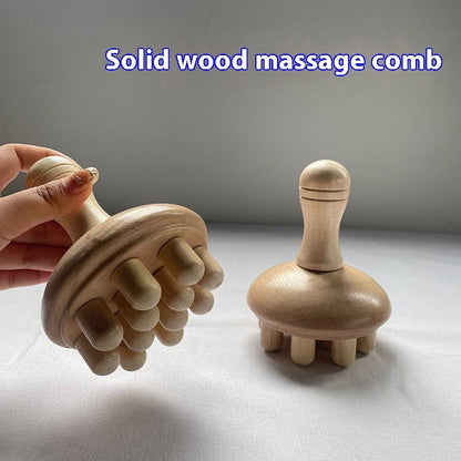 Natural Wood Massage Comb for Relaxation and Wellness