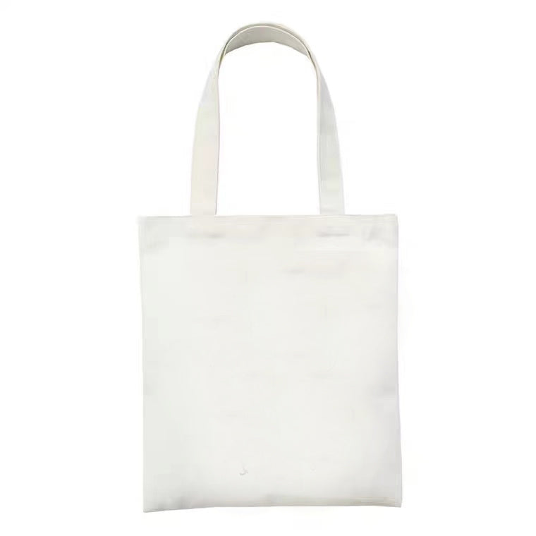 Eco-Friendly White Cat Tote Bag - Sustainable Cotton Reusable Shopping Bag
