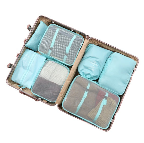 Eco-Friendly Travel and Storage Organizer Set - Light Blue