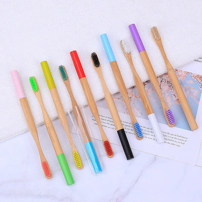 Eco-Friendly Bamboo Toothbrush with Biodegradable Handle