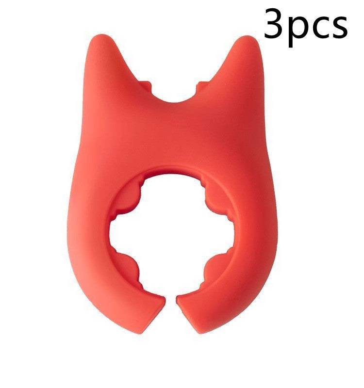 Eco-Friendly Silicone Cat Pot Lid Lifter - Green & Red