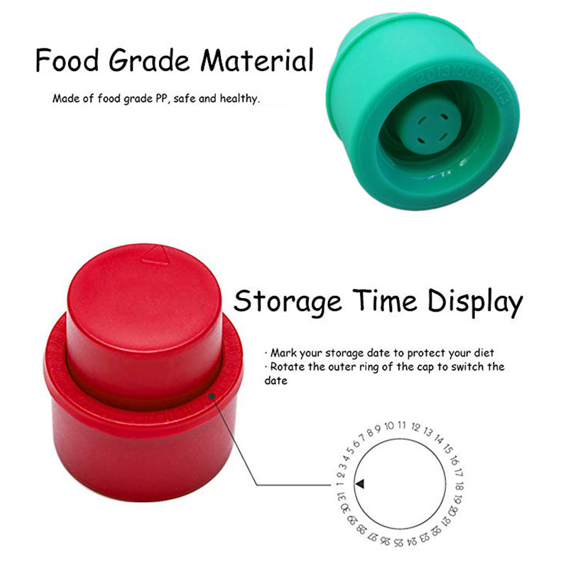 Eco-Friendly Reusable Bottle Cap and Sealer - Red Plastic Screw-On Design
