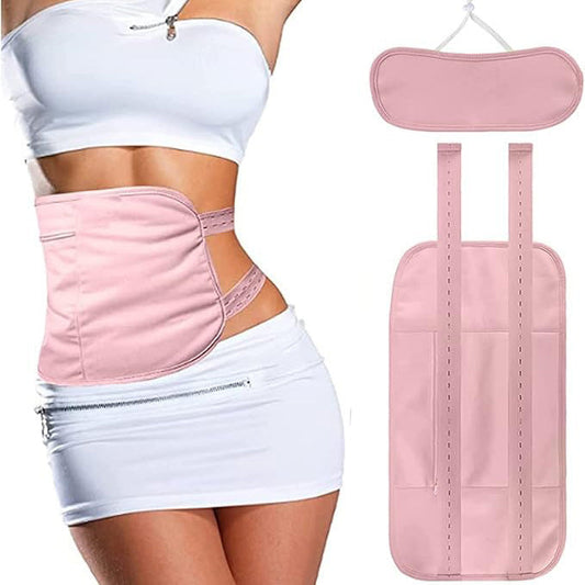 Pink Contoured Waist Trainer for Fitness and Wellness