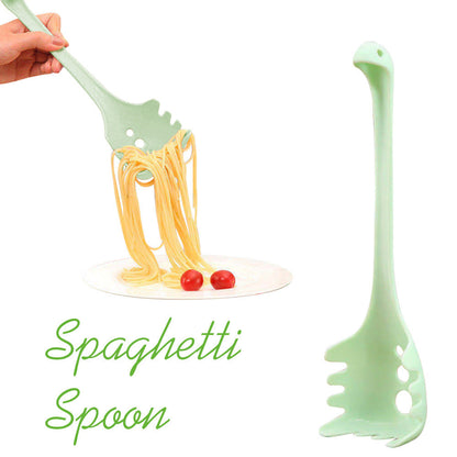 Green Multi-Functional Silicone Kitchen Utensil - Spoon and Tongs Combo