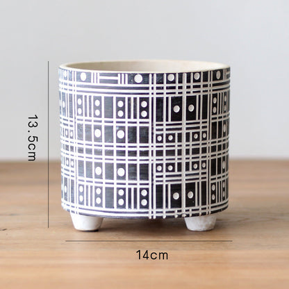 Eco-Friendly Ceramic Planters with Geometric Designs for Indoor Plants