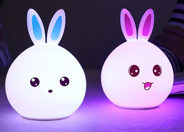 Eco-Friendly Rabbit Night Light - Soft Silicone LED for Kids