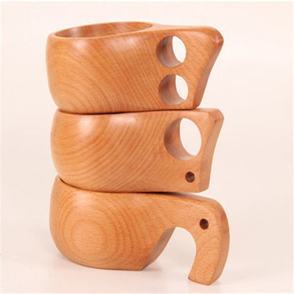 Eco-Friendly Wooden Cup with Handle - Sustainable & Biodegradable