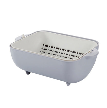 Space-Saving Collapsible Silicone Colander for Kitchen Sinks