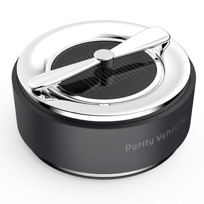 Solar-Powered Portable Air Purifier - Eco-Friendly, Energy-Efficient, Black & Silver