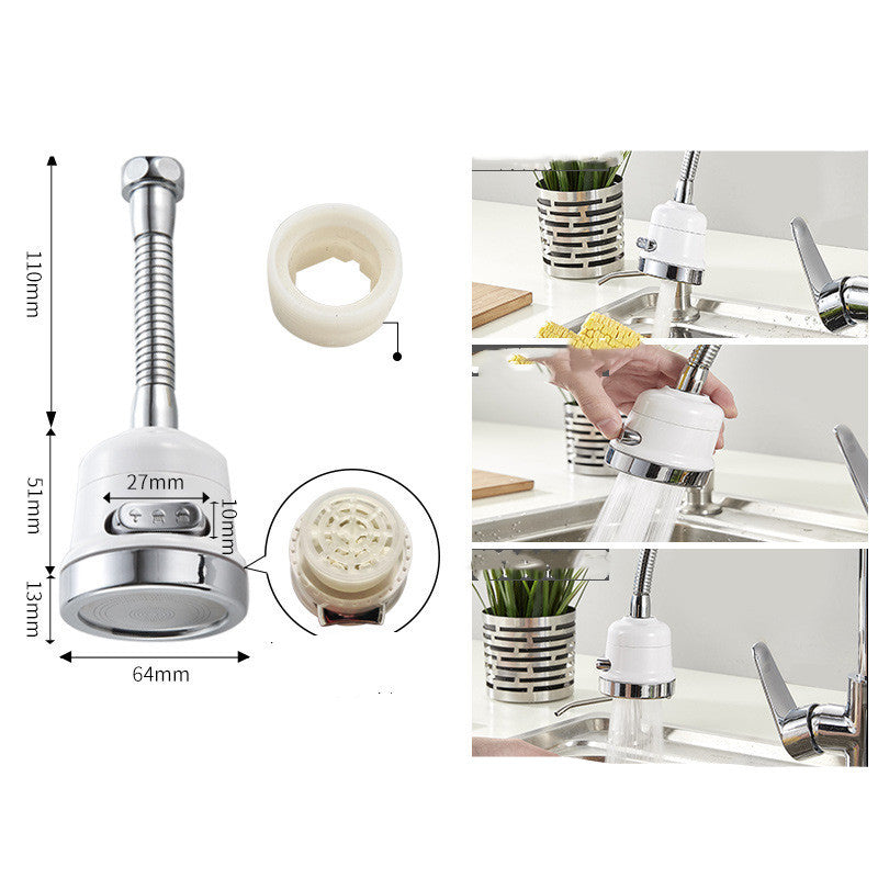 Water-Saving Silver Faucet Aerator - Eco-Friendly, Durable, Cylindrical Design
