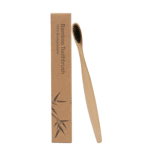 Eco-Friendly Bamboo Toothbrush with Biodegradable Handle and Plastic-Free Packaging