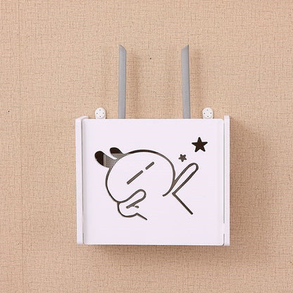 Eco-Friendly Bamboo Wi-Fi Router Storage Box with Ventilation