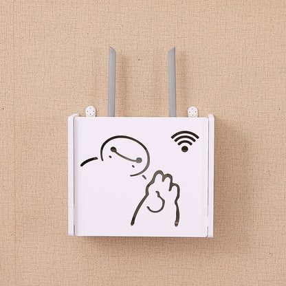 Eco-Friendly Bamboo Wi-Fi Router Storage Box with Ventilation