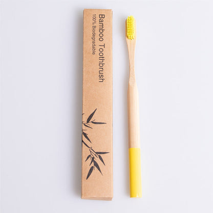 Eco-Friendly Bamboo Toothbrush with Biodegradable Handle