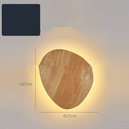 Eco-Friendly Wall-Mounted LED Lights - Warm Wood Tone