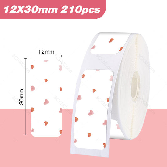 Eco-Friendly Heart Pattern Adhesive Labels