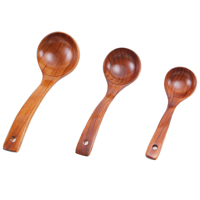 Eco-Friendly Wooden Bowl and Spoon Set for Sustainable Living