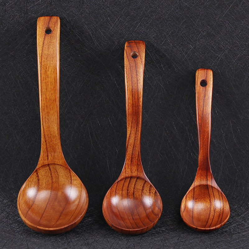 Eco-Friendly Wooden Bowl and Spoon Set for Sustainable Living