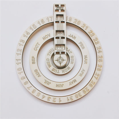 Eco-Friendly Perpetual Wall Calendar - Sustainable Circular Design