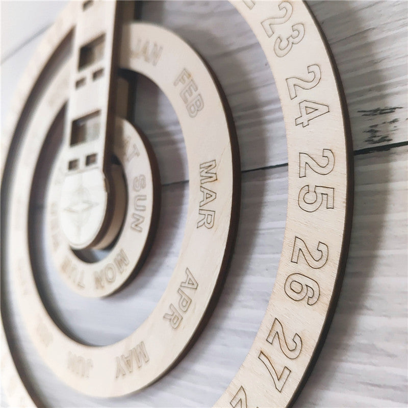 Eco-Friendly Perpetual Wall Calendar - Sustainable Circular Design