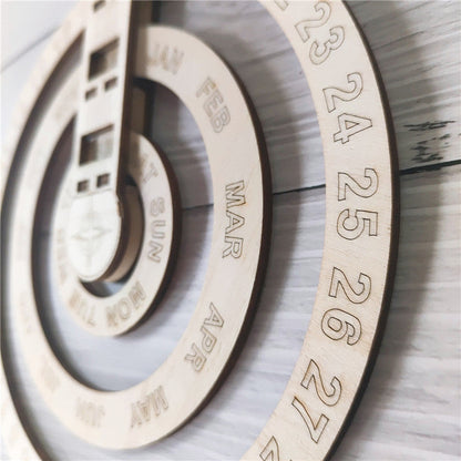 Eco-Friendly Perpetual Wall Calendar - Sustainable Circular Design