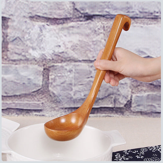Eco-Friendly Wooden Ladle - Sustainable Kitchen Utensil
