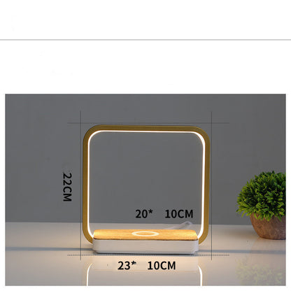 LED Table Lamp with Wireless Charger - Eco-Friendly Lighting Solution