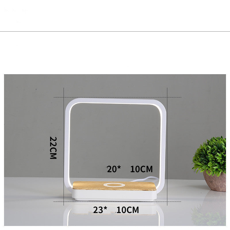 LED Table Lamp with Wireless Charger - Eco-Friendly Lighting Solution
