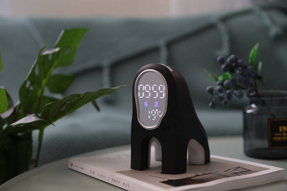 Energy-Efficient White Digital Alarm Clock with Eco-Friendly Design