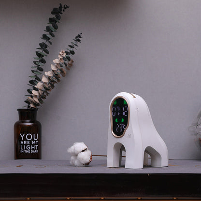 Energy-Efficient White Digital Alarm Clock with Eco-Friendly Design