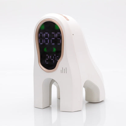 Energy-Efficient White Digital Alarm Clock with Eco-Friendly Design