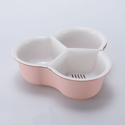 Eco-Friendly Clover Serving Tray with Multi-Compartment Design