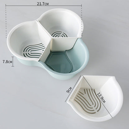 Eco-Friendly Clover Serving Tray with Multi-Compartment Design