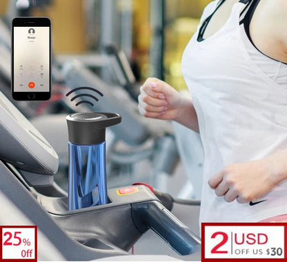 Smart sports water bottle with Bluetooth speaker and hands-free calling