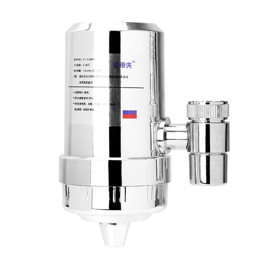 Silver Faucet Water Filter with Eco-Friendly Design