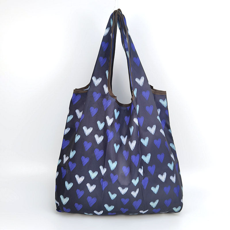 Eco-Friendly Reusable Shopping Bag - Multicolored Floral Pattern