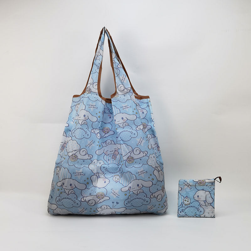 Eco-Friendly Reusable Shopping Bag - Multicolored Floral Pattern