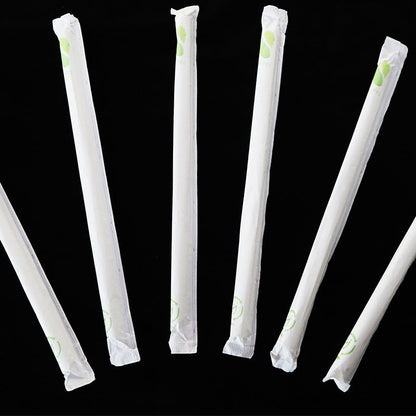 Eco-Friendly Reusable Silicone Straws - White & Yellow
