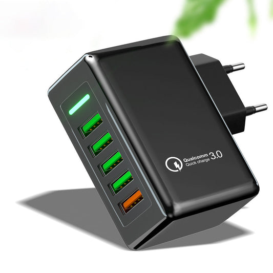 Energy-Efficient Multi-Port USB Wall Charger with LED Indicators
