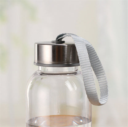 Transparent Reusable Water Bottle with Silver Cap - Eco-Friendly & Durable