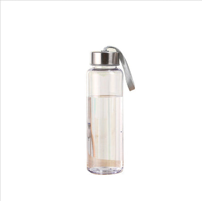 Transparent Reusable Water Bottle with Silver Cap - Eco-Friendly & Durable