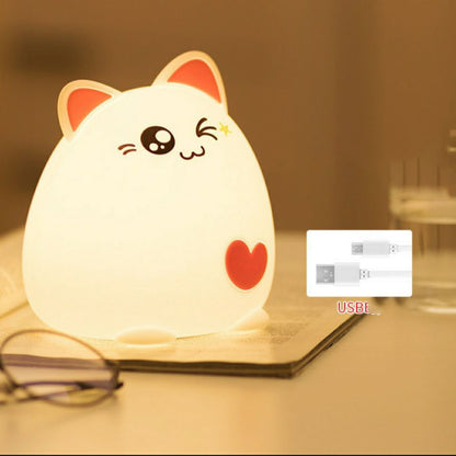 Cat-Shaped Rechargeable Night Light - Eco-Friendly Portable Lighting