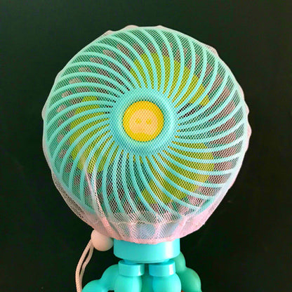 Portable Flexible Tripod Fan - Light Blue, Energy Efficient, Multi-Use