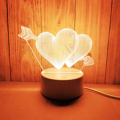 Energy-Efficient 3D Illusion LED Bear Lamp - Decorative Lighting