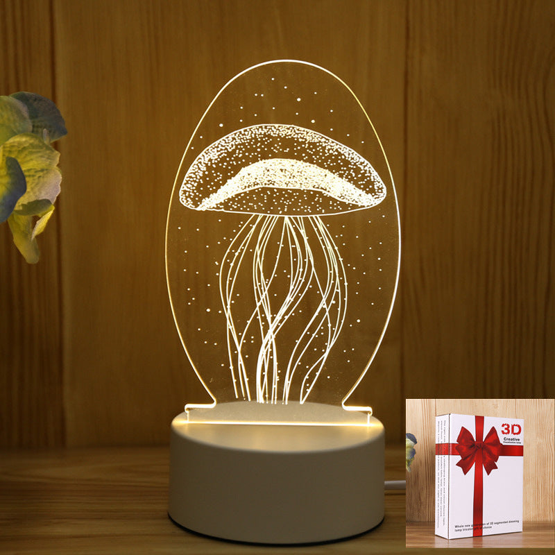 Energy-Efficient 3D Illusion LED Bear Lamp - Decorative Lighting