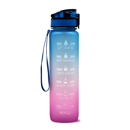 Gradient BPA-Free Water Bottle with Time Markers