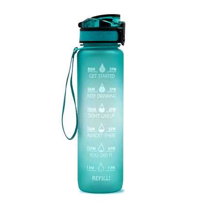 Gradient BPA-Free Water Bottle with Time Markers