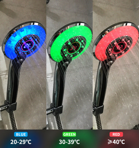 LED Temperature-Sensitive Water-Saving Shower Head